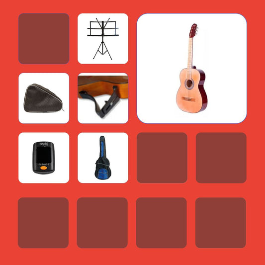 Kit Guitarra Clásica con Soporte para Pierna